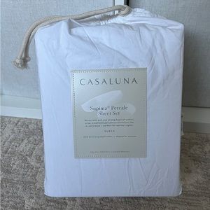 Casaluna Target Washed Supima Percale Solid Sheet Set